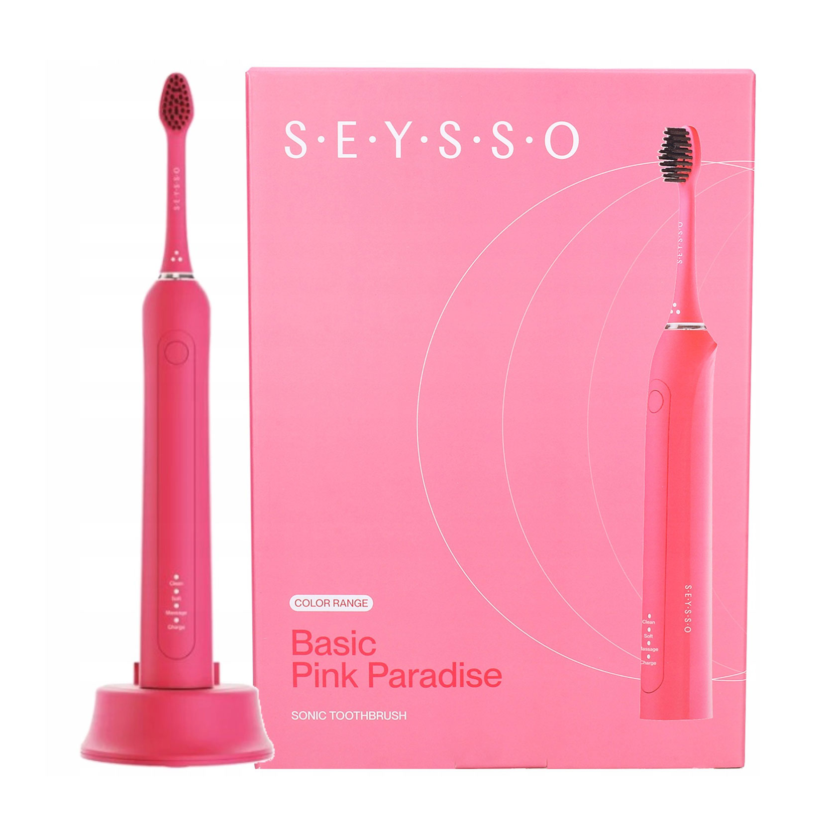 Електрична звукова зубна щітка Seysso Basic Pink Paradise, 1 шт